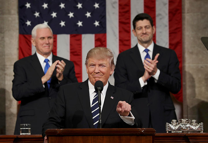 トランプ議会演説は、普通に戻ったフリをしただけ トランプ議会演説は、普通に戻ったフリをしただけ