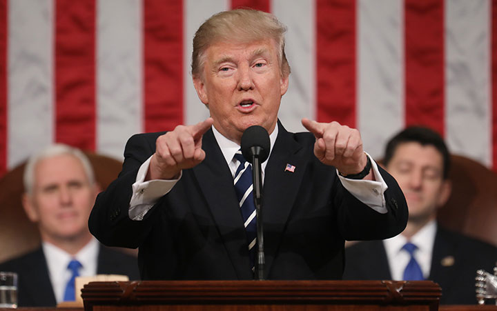トランプ施政方針演説、依然として見えない政策の中身 トランプ施政方針演説、依然として見えない政策の中身