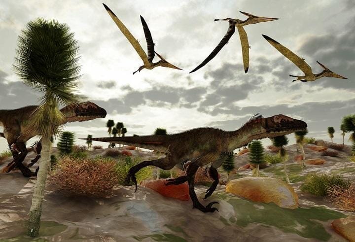 恐竜と翼竜