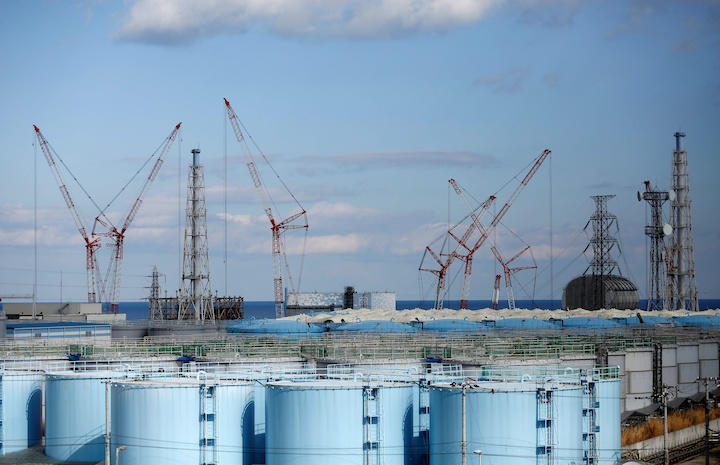 福島第一原発の処理水用タンク 福島第一原発の処理水用タンク