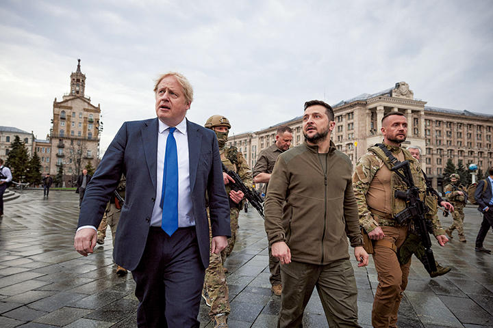 キエフを訪問した英ボリス・ジョンソン首相 キエフを訪問した英ボリス・ジョンソン首相