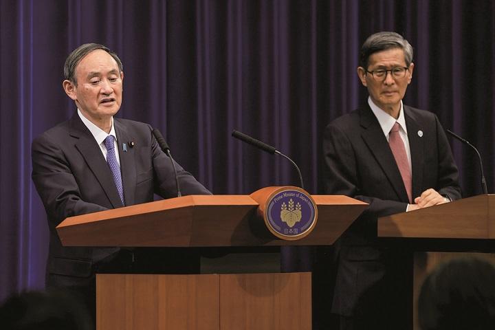 菅首相と分科会の尾身会長 菅首相と分科会の尾身会長