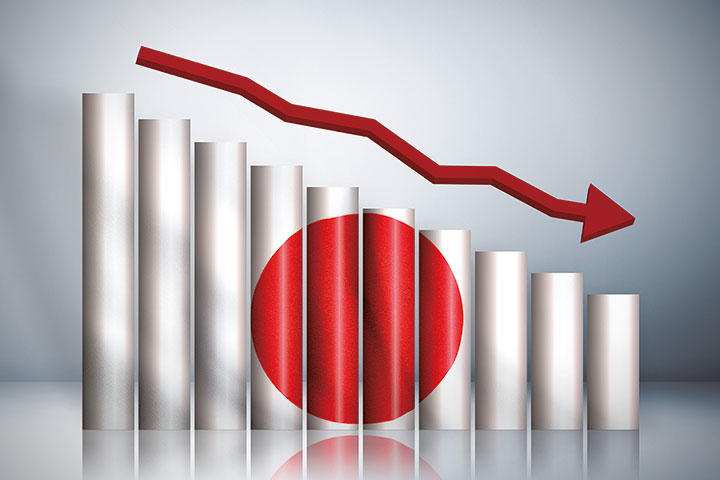 下落傾向の日本経済