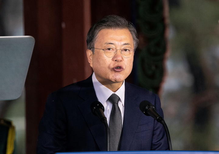 韓国の文在寅大統領 韓国の文在寅大統領