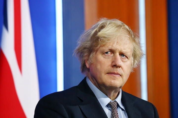 新型コロナワクチン対策について記者会見に臨んだ英ジョンソン首相(3月29日) 新型コロナワクチン対策について記者会見に臨んだ英ジョンソン首相(3月29日)
