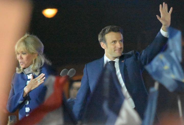 マクロン大統領とブリジット夫人 マクロン大統領とブリジット夫人