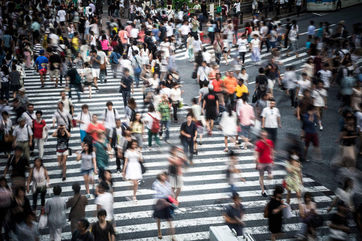 東京の人混み 東京の人混み