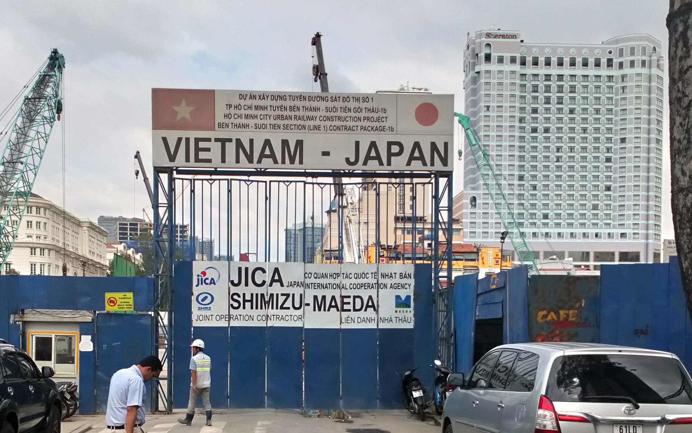 ホーチミン市都市鉄道(メトロ)建設現場