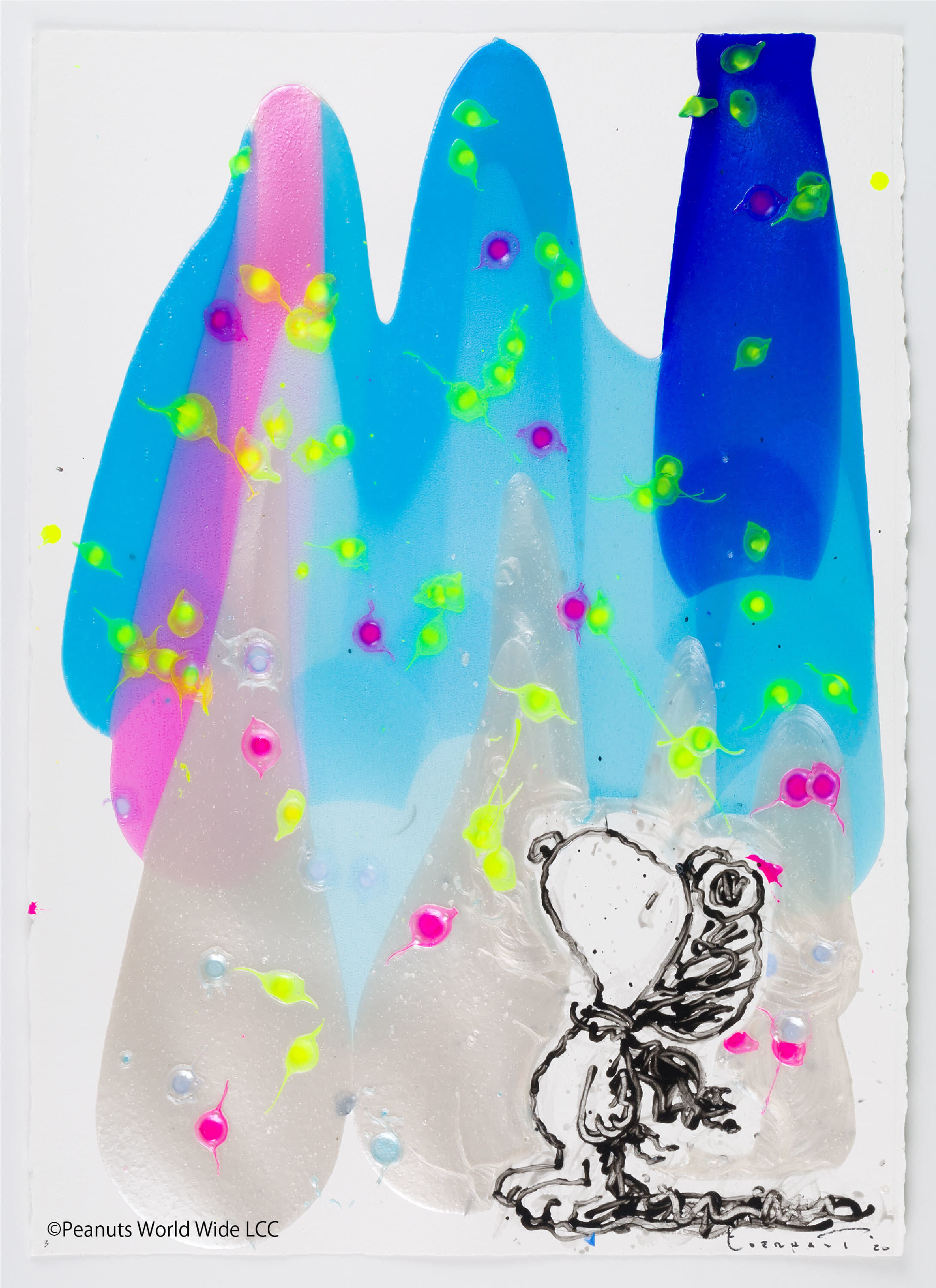 絵画☆原画（1点限り）「Univers（宇宙）」（アクリル水彩画