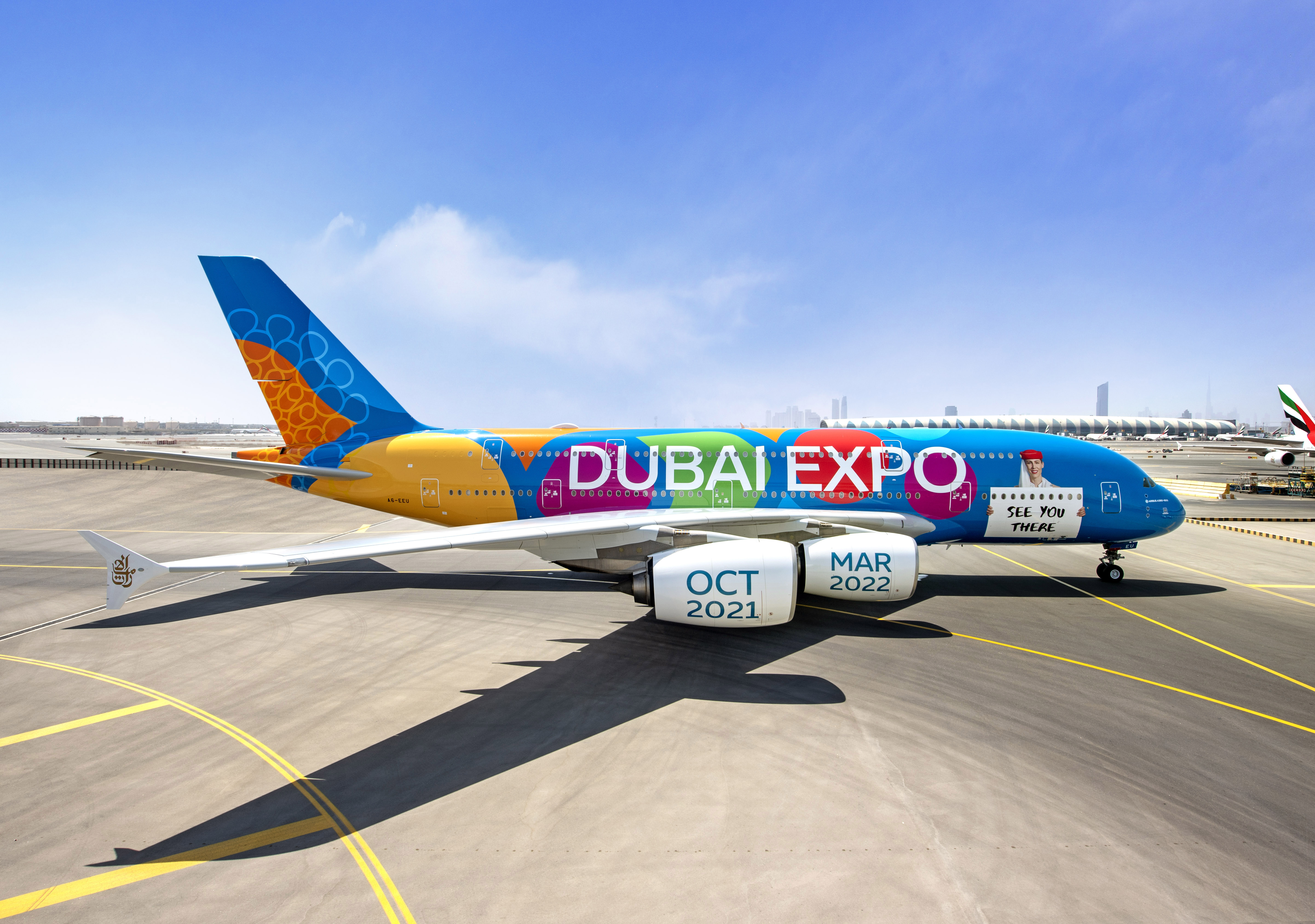 エミレーツ航空 ドバイ万博をテーマにしたa380新特別デザイン機を公開 ニューズウィーク日本版 オフィシャルサイト