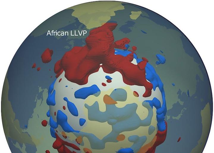 大規模低せん断速度領域(LLSVPs) 大規模低せん断速度領域(LLSVPs)