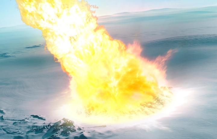 43万年前、直径100メートルの小惑星が大気圏に突入、隕石の空中