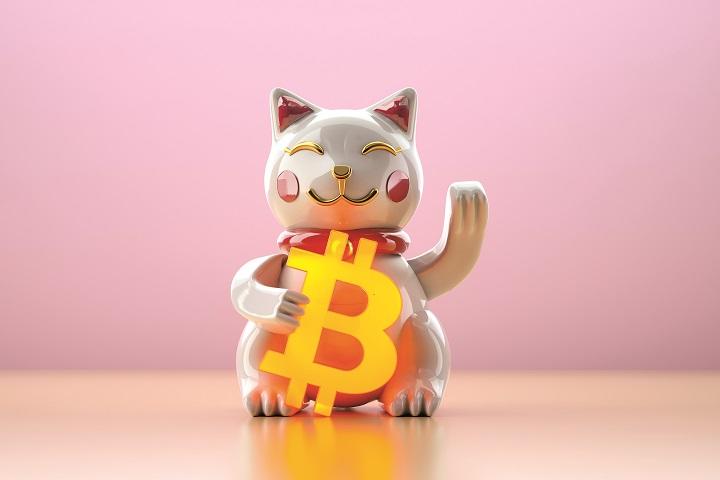 ビットコインと招き猫(イメージ画像) ビットコインと招き猫(イメージ画像)