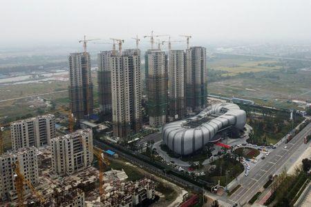 中国・蘇州市の太倉にある恒大集団の集合住宅プロジェクト現場 中国・蘇州市の太倉にある恒大集団の集合住宅プロジェクト現場