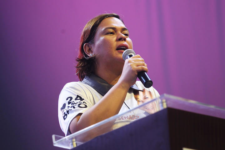 フィリピンの2022年大統領選に副大統領候補として出馬したサラ・ドゥテルテ フィリピンのサラ・ドゥテルテ