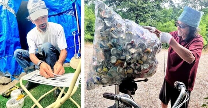 荒川河川敷のホームレス