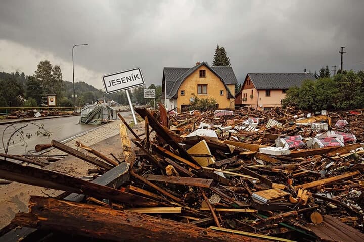 チェコ北東部の小さな町イェセニク