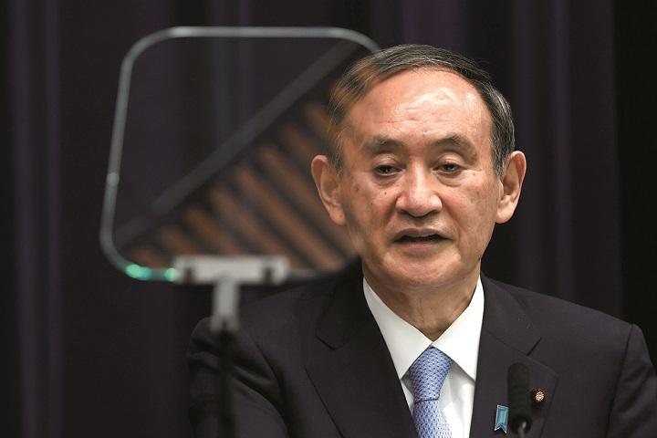 記者会見する菅義偉首相 記者会見する菅義偉首相
